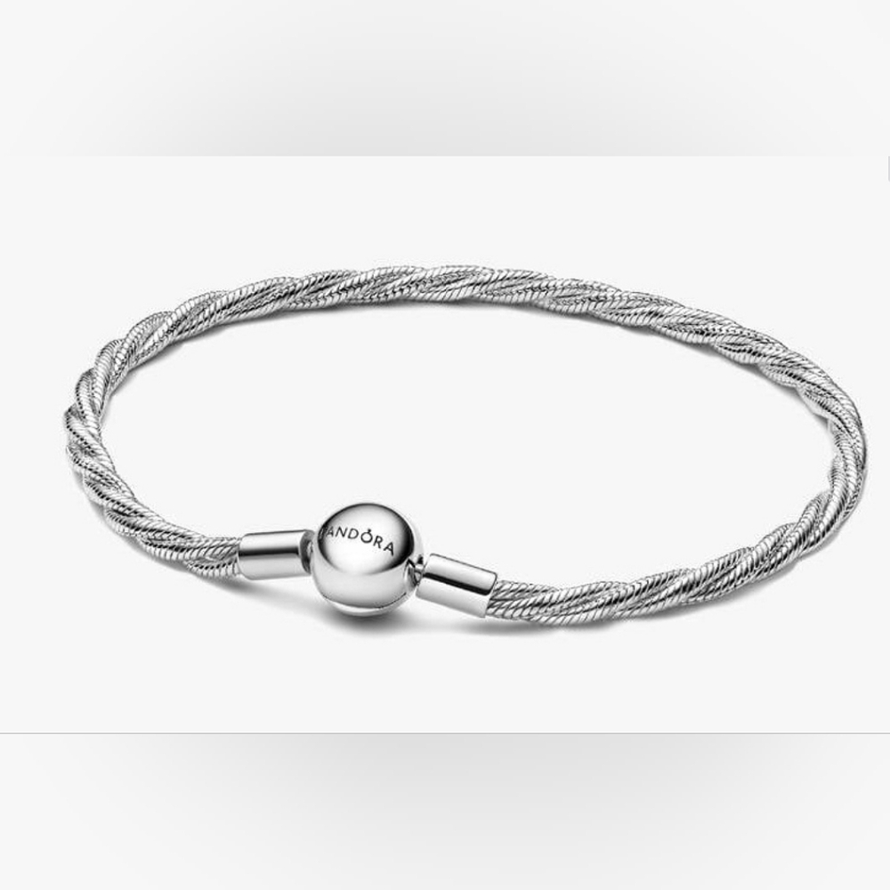 Authentic NEW Pandora Round Clasp Twisted Snake Chain S925ALE